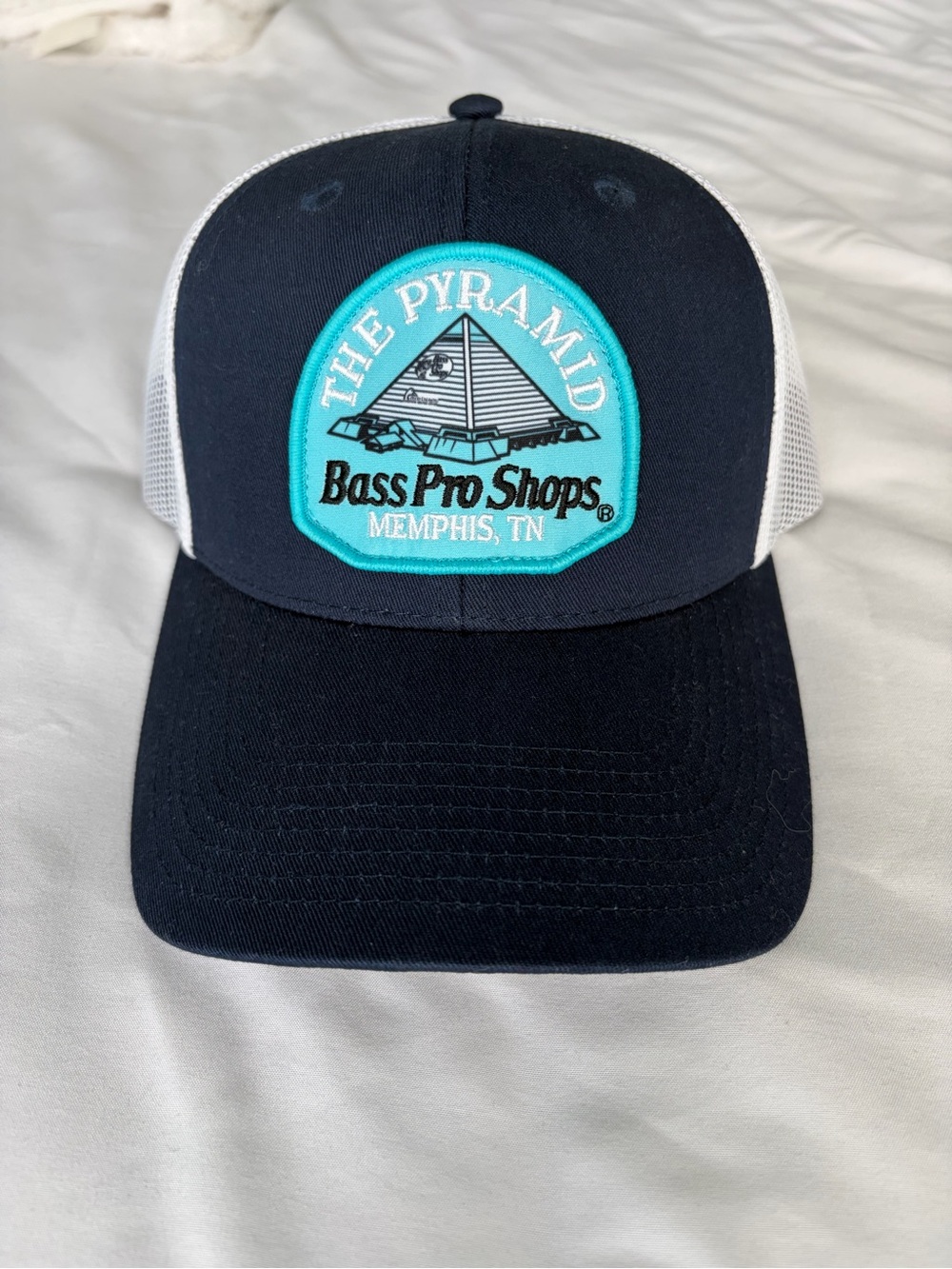 Bass Pro Shops Navy & Teal Trucker Hat